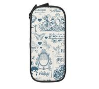 Oudrspo Astuccio per matite Grande capacità Retro Europa Romance Cupido Astuccio per matite bianco Astuccio per scuola media/superiore Ufficio College Ragazza e ragazzo per adulti