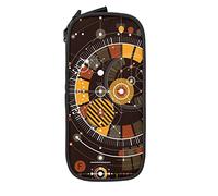 Oudrspo Astuccio per matite Tecnologia di grande capacità Computer digitale Astuccio per matite marrone Astuccio per penne per scuola media/superiore Ufficio College Ragazza e ragazzo per adulti