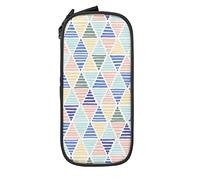 Oudrspo Astuccio per matite Triangolo di grande capacità Striscia geometrica Astuccio per matite colorato Astuccio per scuola media/superiore Ufficio College Ragazza e ragazzo per adulti
