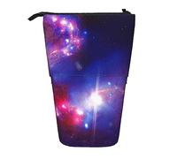 Oudrspo Astuccio telescopico Universo Starry Stars Print Astuccio per matite in piedi Astuccio per cancelleria Portapenne telescopico Portamatite pop-up per lavoro d'ufficio Regalo di festa