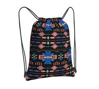 Oudrspo Aztec Southwestern Black Drawstring Backpack Bag Drawstring Zipper Backpack Sport Gym Travel Yoga Sackpack For Men Women