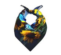Oudrspo Bandane con farfalle blu girasole, morbide, sottili e aderenti, ideali per appuntamenti, viaggi, tempo libero e pendolarismo, primavera e autunno.