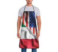 Oudrspo Bandiera americana Italia Bandiera italiana Bandiera americana Lituania Bandiera lituana Donne Uomini Grembiuli Grembiuli da cucina regolabili impermeabili per cucina Giardinaggio Cucina