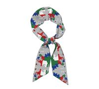 Oudrspo Bandiera della Repubblica Cecena Map04 Sciarpa per la testa da donna simile a una sciarpa di seta per avvolgere i capelli, sciarpa per dormire, modello alla moda