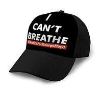 Oudrspo Berretto da Baseball Hip Hop Cappello a Tesa Piatta Regolabile Cappello da Baseball Sportivo Outdr Unisex I Can't Breathe Snapback cap