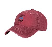 Oudrspo Best Dad Ever Father's Day Black Hat Regolabile Uomo Donna Unisex Berretto da Baseball Denim in Cotone Lavato