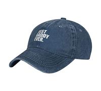 Oudrspo Best Dad Ever USA Flag Daddy Fathers Day White Hat Regolabile Uomo Donna Unisex Berretto da Baseball Denim in Cotone Lavato