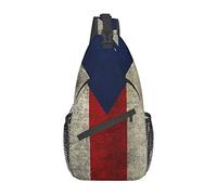 Oudrspo Borsa a tracolla con bandiera della carta da parati di Porto Rico, zaino da viaggio a tracolla, per uomo e donna, spalle regolabili sinistra e destra, zaino casual da trekking