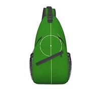 Oudrspo Borsa a tracolla Green Ball Field da viaggio, zaino a tracolla, per uomo e donna, spalle regolabili sinistra e destra, zaino casual da trekking
