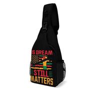 Oudrspo Borsa a tracolla I Am Black History Proud per uomo e donna, borsa a tracolla di grande capacità per ciclismo e corsa.