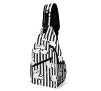 Oudrspo Borsa a tracolla Panda Be Happy per uomo e donna, grande capacità, borsa a tracolla per ciclismo e corsa