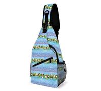 Oudrspo Borsa a tracolla Panda Be Happy per uomo e donna, grande capacità, borsa a tracolla per ciclismo e corsa