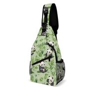 Oudrspo Borsa a tracolla Panda Be Happy per uomo e donna, grande capacità, borsa a tracolla per ciclismo e corsa