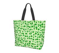 Oudrspo Borsa a tracolla per la spesa del giorno di San Patrizio scozzese verde trifoglio Borsa a tracolla grande da donna per lo shopping da viaggio