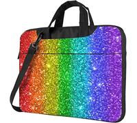 Oudrspo Borsa a tracolla per laptop Arcobaleno sembra con custodia protettiva per laptop con paillettes