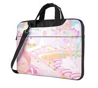 Oudrspo Borsa a tracolla per laptop con stampa Candy Land rosa Donna Uomo Borsa da lavoro per computer per ufficio aziendale