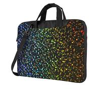 Oudrspo Borsa a tracolla per laptop con stampa di sfondo glitter arcobaleno Donna Uomo Borsa da lavoro per computer per ufficio aziendale