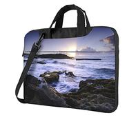 Oudrspo Borsa a tracolla per laptop con stampa spiaggia Puerto Rico Borsa per computer da lavoro per uomo da donna per ufficio aziendale