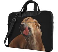 Oudrspo Borsa a tracolla per laptop Divertente cane levriero Scherzo carino Custodia per borsa da trasporto impermeabile per laptop