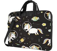 Oudrspo Borsa a tracolla per laptop Unicorn Space Astronaut Maniglia Custodia protettiva per laptop