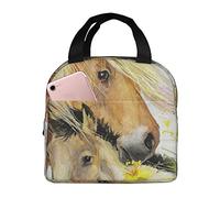 Oudrspo Borsa termica per il pranzo Borsa per il pranzo del bambino della mamma del cavallo dell' Scatola per il pranzo riutilizzabile per adulti e bambini, Borse per il pranzo più fresche a tenut