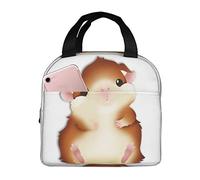 Oudrspo Borsa termica per il pranzo Kawaii Fat Guinea Pig Lunch Box Riutilizzabile Cute Tote Lunch Box per adulti e bambini, Borse termiche a tenuta stagna per il pranzo Ufficio Viaggi Scuola Picnic