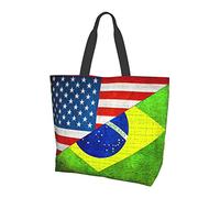 Oudrspo Borsa tote in bianco e nero con stampa tigre leopardata Borsa per la spesa carina da donna Borsa a tracolla di grande capacità Organizzatore per borsetta alla moda