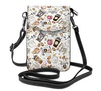 Oudrspo Borse a tracolla per donne Ragazze Cute Pug Dogs Piccola borsa a tracolla Borsa per cellulare Borse a tracolla Portafoglio da viaggio con Adj