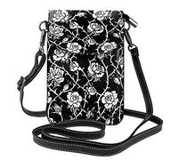 Oudrspo Borse a tracolla per donne Ragazze Cute Pug Dogs Piccola borsa a tracolla Borsa per cellulare Borse a tracolla Portafoglio da viaggio con Adj