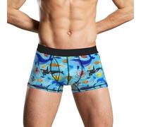 Oudrspo Boxer da Uomo con Delfini marini e Balene, Intimo Morbido, Pantaloncini Elasticizzati, bauli Sportivi Sexy