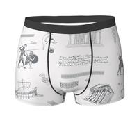 Oudrspo Boxer da Uomo con Disegno culturale dell'antica Grecia, Intimo da Uomo, Regali novità, Slip Morbido, Elasticizzato e Confortevole