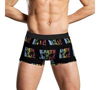 Oudrspo Boxer da Uomo Vintage con Mappa della Terra per la Giornata della Terra, Biancheria Intima Traspirante ad Asciugatura Rapida, Pantaloni con Elastico in Vita