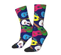 Oudrspo Calzini divertenti Calzini novità Calzini hawaiani colorati Ukulele Calzini unisex alla moda Calzini casual eleganti