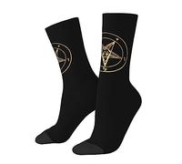 Oudrspo Calzini divertenti Calzini novità Pentacolo invertito Calzini satanici unisex Calzini funky Calzini casual eleganti