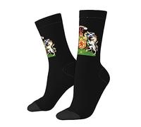 Oudrspo Calzini divertenti, calzini originali, stemma reale del Regno di Scozia, calzini unisex alla moda, calzini casual eleganti