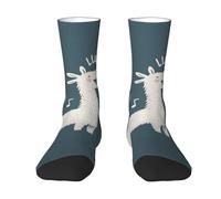 Oudrspo Calzini divertenti con alpaca che canta e buffa faccia da papera, per uomo e donna, calzini sportivi casual traspiranti e alla moda per adulti.