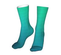 Oudrspo Calzini divertenti e pazzi con stampa verde turchese e verde acqua, con novità per uomini, donne e adolescenti