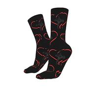 Oudrspo Calzini unisex Ginnastica ritmica Cuore Calzini atletici da uomo Calzini da corsa Calzini in cotone Calzini da equipaggio