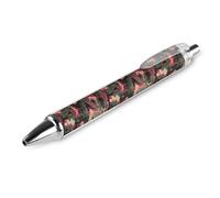 Oudrspo Camouflage Gun1 Penna a sfera divertente stampata con punta fine a canna rotonda nera retrattile da 0,5 mm, 1/2/4 pezzi