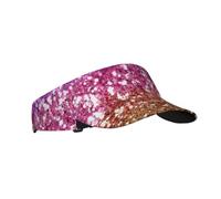 Oudrspo Cappello Sportivo con Visiera Parasole e Stampa Arcobaleno Glitterata da Donna e Uomo, Berretto Sportivo da Golf per Esterni e Spiaggia con Clip Regolabile