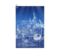 Oudrspo Carta da parati con simboli di note musicali, asciugamano da golf personalizzato, accessorio da golf con texture a nido d'ape e clip in metallo per golfisti