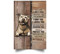 Oudrspo Cartello in metallo I Am Your Pitbull da parete, decorazione per garage, caverna, bar, cucina, 6x8 pollici