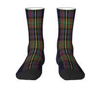 Oudrspo Clan Maclellan Tartan Calzini da uomo e da donna, Tartan Plaid Novità Moda Casual Calzino tubolare Calzini sportivi sportivi