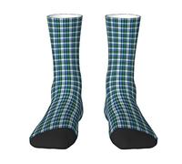Oudrspo Clan Macneil Abito Scozzese Blu e Verde Scozzese Calzini da Uomo e Donna, Scozzese Scozzese Novità Moda Casual Calzino Tubo Calzini Sportivi Calzini
