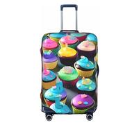 Oudrspo Colorato Buon Compleanno Cupcakes Stampa Copertura per Bagagli Valigia Lavabile Anti-Graffio Copertura per Valigia Copertura Protettiva Adatto a 18-32 Pollici