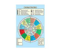 Oudrspo Conoscenza dell'astrologia Targhe in metallo in metallo Astrologi Cheat Sheet Lettura Poster Astrologi Guida Targhe Home Room Club Decorazione da parete 8x12 pollici