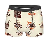 Oudrspo Cooking with Love Intimo da Uomo Boxer Slip Intimo Morbido e Confortevole in Viscosa di bambù