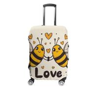 Oudrspo Copertura elastica per valigia, protezione lavabile per bagaglio da viaggio, copribagaglio Bee Love Honey, protezione per bagaglio a mano, antigraffio, 19-32 pollici XL