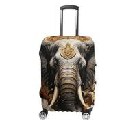 Oudrspo Copertura elastica per valigia, protezione lavabile per bagaglio da viaggio, copribagaglio con elefante, protezione per bagaglio a mano, antigraffio, 19-32 pollici L