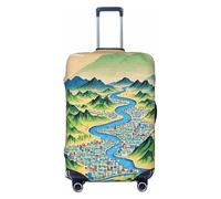 Oudrspo Copertura per valigia elastica, protezione per valigia lavabile, coperture per bagagli da viaggio, mappe, coperture per bagagli a mano, custodia per bagagli grandi